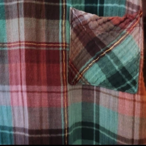 ANTHRO Akemi + Kin "Cleora" Plaid Sparkle Tunic XS - Picture 5 of 8